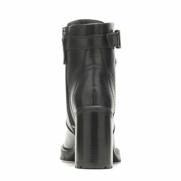 Harley-Davidson Adina Lace-Up Moto Boots Women’s 7 Black Leather Block Heel - Picture 7 of 7